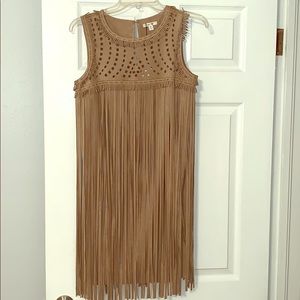Suede Fringe mini Dress